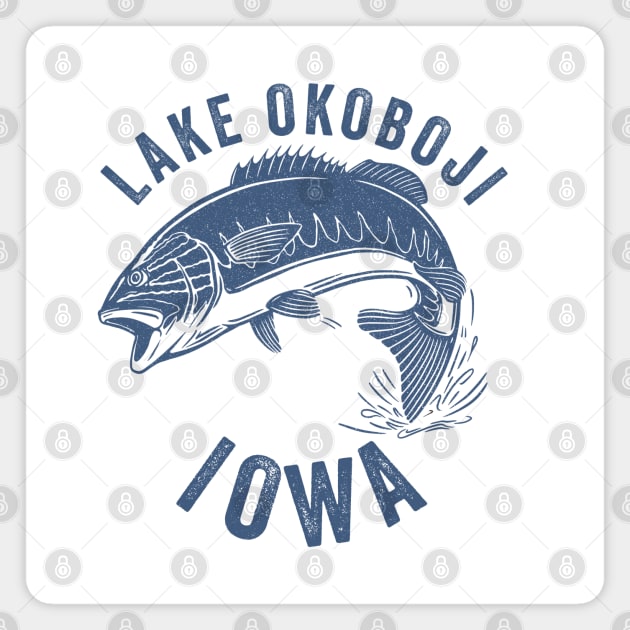 Okoboji Lake Iowa Magnet by Eureka Shirts